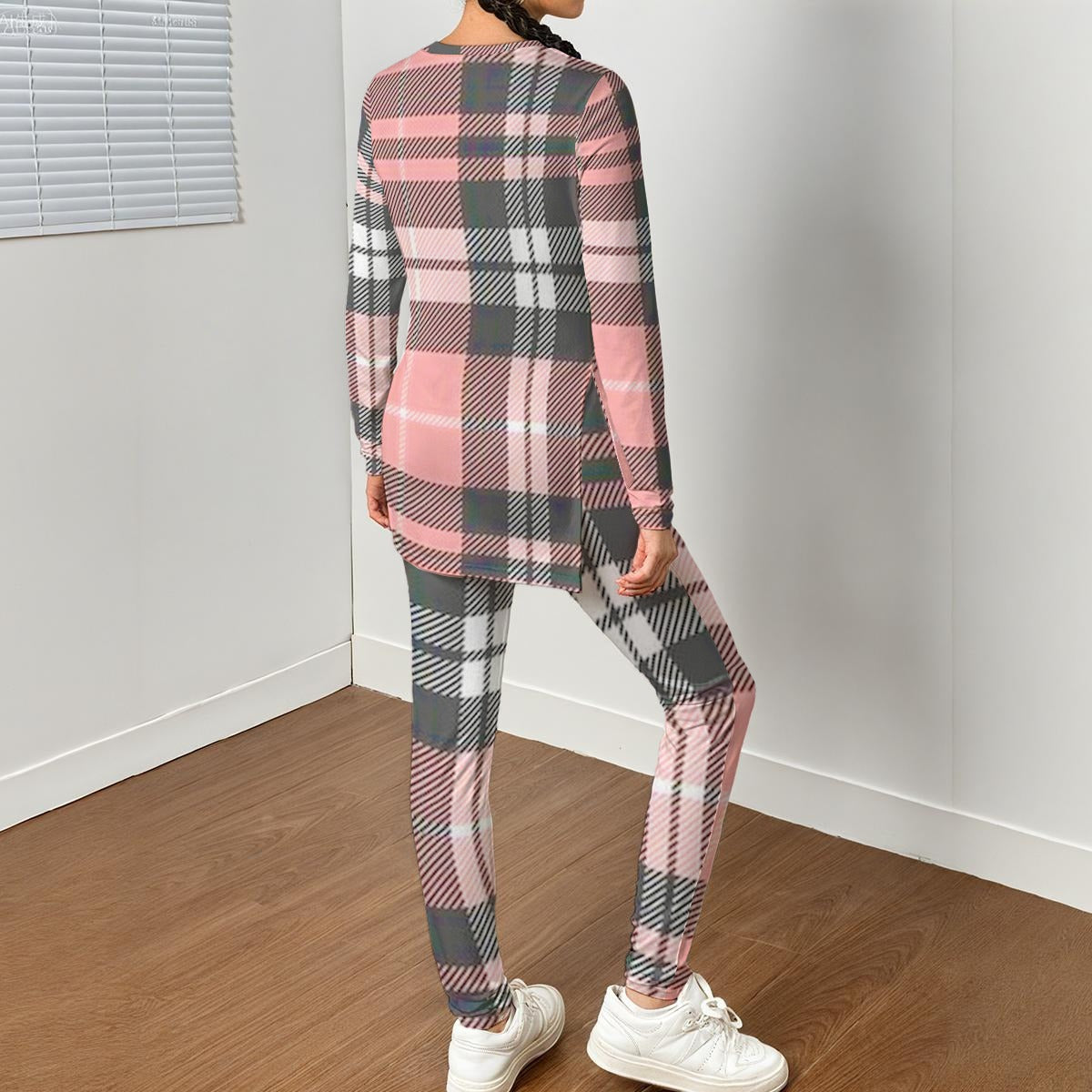 All-Over Print Women's Side Split T-shirt Set